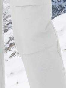 Quần trượt tuyết mùa đông dành cho nữ – Quần giữ nhiệt dày dặn có lớp lót, túi khóa kéo, quần cargo nhiều túi, quần chống gió, chống thấm nước, giữ ấm trong thời tiết lạnh với lớp đệm graphene, thích hợp cho trượt tuyết, các môn thể thao trên tuyết, mặc thường ngày cuối tuần và đi bộ đường dài. Màu trắng. - trắng - Xem 4