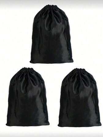 3/6/10 Pcs Satin Wig Bags Wig Carrying Bags Hair Drawstring Bags Packaging Storage Bags Soft Wig Pouches For Wigs Bundles Hair Extension Supplies Home And Salon Use