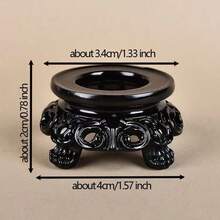 1个圆形空心水晶球支架，经典雕刻风格树脂展示架，玻璃球展示架，天然石材底座，装饰球底座，万圣节和圣诞节的理想装饰品