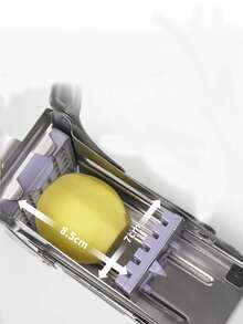 Stainless Steel Potato & Vegetable Slicer - Non-Slip & Easy To Use, Kitchen Prep French Fry Cutter, Stainless Steel Potato Slicer, Household Kitchen Vegetable French Fry Slicer, Fry Cutter, Manual Press Style - Multicolor - View 5