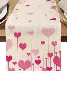 1pc Valentine's Day Pattern Table Runner/Placemat, Suitable For Holidays, Parties, Birthdays, Dinners, Kitchen & Dining Room Table Decor, All Season Home & Living Decor - Multicolor - View 17