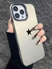 Funda de teléfono de PU con patrón de estrella de manzana, resistente a caídas, impermeable, a prueba de golpes y resistente a los arañazos - Multicolor - Ver 4