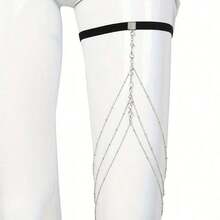 1pc Women's Leg Chain - Durable Alloy Design |     Year-Round Luxury Accessory, (Formal/Daily) - 金子 - 查看 2