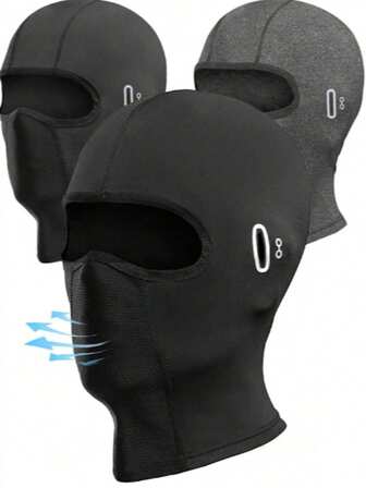 Ski Mask With Goggles Hole, Balaclava Face Mask Breathable Neck Gaiter For Summer, Unisex Ski Mask, Balaclava Hat Face Mask And Black Gloves, Unisex Black Breathable Anti-Slip Durable Warm Riding Gloves, Outdoor Camouflage Headwear Bandana Tactical Sun Protection Breathable Fishing Face Mask Balaclava, Fashionable Face Mask, Lightweight UV Protection, Suitable For Motorcycle, Skiing, Cycling