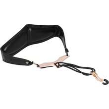 AUNMAS Correa para el Cuello de Saxofón, Tirantes de Arnés de Hombro de Saxofón de Cuero de PU, Correa de Tirantes de Saxofón Alto Tenor Soprano - 1 - Ver 3