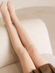 1双200克女士性感多色打底裤，加大码连裤袜，秋冬商务/性感风格，肤色性感透明过膝袜，加大码连裤袜，加厚保暖打底裤和连裤袜，适合各种假日保暖下装、日常休闲穿着，性感紧身打底裤（适合0-15°C）