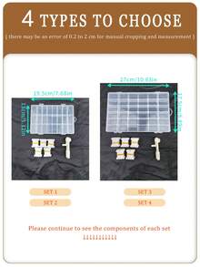 一套DIY手工十字绣套件，包含针盒、线板、绕线器、穿线器、拆线器、剪刀、绣针、顶针 - A - 查看 2