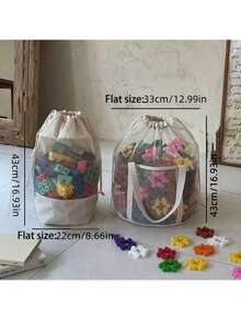 1pc Mesh Hollow-Out Drawstring Storage Bag, Transparent For Easy Access - Portable Multi-Purpose Lightweight Travel Organizer For Swimming & Toiletries, Swimming Essentials, Compact Design, Breathable Mesh, Sturdy Construction, Durable Polyester, Multipurpose Pouch, Home Organizers, Frequent Travelers, Toy Storage Organizer, Toy Organizer And Storage, Teddy Storage, Toy Storage, Toy Organizer