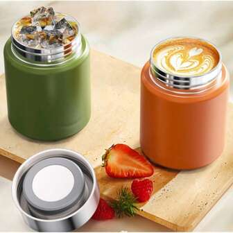 简约 316 不锈钢双层保温水瓶，方便紧凑的高品质水杯