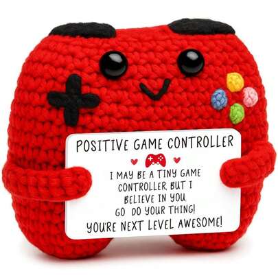 Inspirational Crochet Game Controller Christmas Gift, Handmade Game Controller Gift For Teenage Boys, Gamers, Sons Or Brothers, Emotional Crochet Decor, Christmas Stocking Stuffer