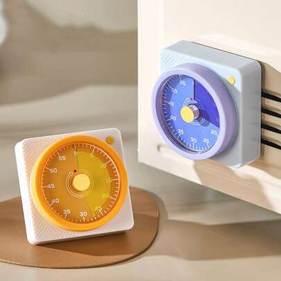 1 pièce Minuterie mécanique magnétique, Minuterie de cuisine pour la cuisson, Minuterie d'étude