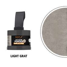 Goiple 0.18oz/5g Light Gray Hairline Powder, Waterproof & Sweat-Proof, Lace Wig Root Concealer, Shadow Powder For Filling Sparse Hairline, Comes With Soft Sponge Puff, Fiber Powder For Sparse Hair & Beard, Includes Mirror, Hair Coloring & Makeup Tool - Light Grey - View 11