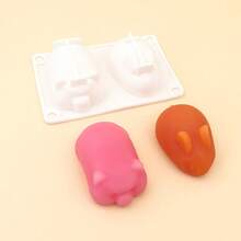 双排小猪兔子手工皂模具 DIY滴管模具 3D立体卡通硅胶皂模具 - 彩色 - 查看 8