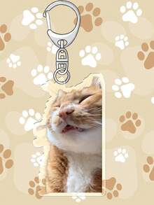 1pc Cute Cat Keychain Pendant/Gift For Couples And Fans/Car Key Chain/Bag Charm - Multicolor - View 12