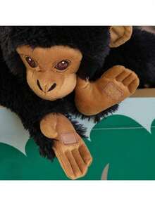 IKEA SANDLÖPARE Chimpanzee Plush Toy, Bedtime Companion Doll, Soft Nylon , 32cm, Black - Black - View 5