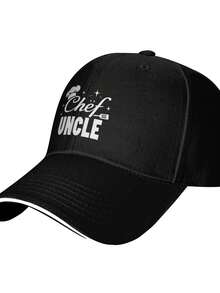 Chef Uncle Culinary Uncle Restaurant Family Chef Uncle Cooks (2) Casual Trucker Sandwich Baseball Cap In Black For Men Hat - 黑色 - 查看 2