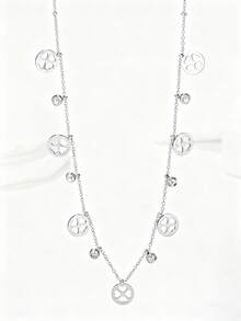 1pc Elegant Luxury Faux Flower Gift Box Clover Hollow Necklace, Suitable For Dating, Daily Wear, Mother's Day Gift For Mom, Valentine's Day Holiday Gift - Multicolor - View 8