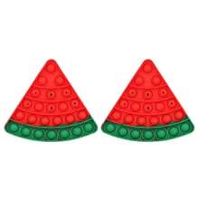 Dreieckige Wassermelonen Bubble Pop Sensorik Fidget Spielzeug, Bubble Entspannungs-Puzzlespielzeug für Erwachsene und Kinder, Party Dekorationen, Weihnachts- & Halloween Geschenk, lustiges Drücken und beliebtes Spiel für Kinder und Erwachsene