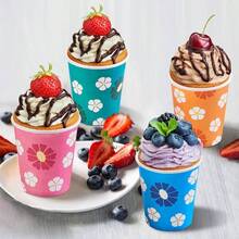 - Paquete de 500 tazas de papel desechables de 5 onzas, tazas de enjuague bucal pequeas coloridas, para fiestas, picnics, barbacoas, viajes y eventos, margarita - 5 onzas, paquete de 500 florales - Ver 5