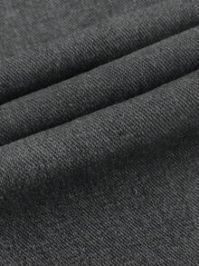 Quần jean ống đứng cạp cao cổ điển, quần denim ống rộng rộng rãi, đa năng, dài chấm đất, quần cotton thường ngày, trang phục công sở cho nữ, trang phục đi chơi, trang phục công sở cho nữ, quần trắng - màu đen - Xem 7