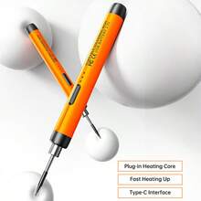 2-In-1 USB Or Battery Powered Soldering Iron, Portable Rechargeable Electric Soldering Pen With 3 Heating Tips, Suitable For Phone, Computer Repair, Mini Home DIY Welding Tool - Color - View 5