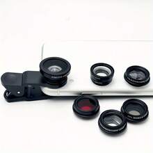 10-In-1 Phone Camera Lens Kit - 210° Fisheye Lens + 125X Macro Lens + 120X Wide Angle Lens + 2X Telephoto Lens + CPL + Kaleidoscope + Starburst, Clip-On Smartphone Photography Lenses For IOS & Android Compatible With IPhone Android Phone For Winter Vacation, Travel, Creative Photography, Social Media Content, Vlogging Vacation Travel Studio Outdoor Live Streaming Travel Vlog Video Recording Influencer Content Phone Accessories Photography Accessories - Black - View 12