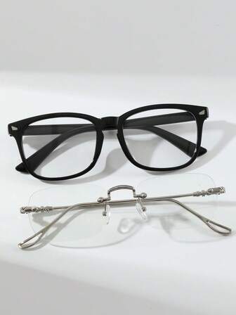 2 st plast och koppar geometriska moderna enkel stil ins stil kvinnor genomskinliga glasögon för vardagslivet kontorsmöte outfits semestergåva skolstart nödvändigheter helg outfit modeaccessoarer