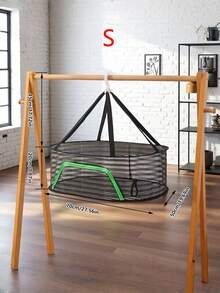 1pc Black Clothes Drying Net, Socks Drying Artifact, Clothes Drying Basket, Woolen Sweater Flat Drying Net Pocket, Underwear Drying, Home Sweater Drying Rack