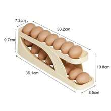 Refrigerator Egg Storage Box Rolling Kitchen Container Eggs Rolling Rack Large Capacity Refrigerator Egg Organizer Holder - Multicolor - View 11