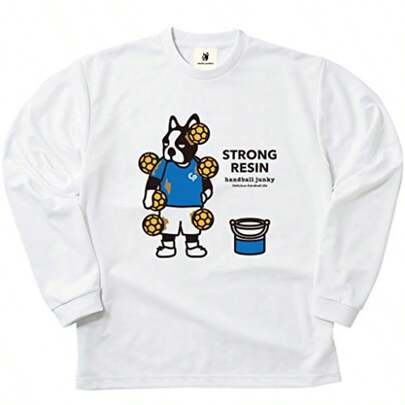 handball junky ハンドボールジャンキー +1 ロングポリTEE HJ16503 ホワイト XXL