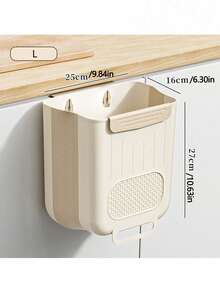 1pc Wall Mounted Garbage Bin, Foldable Garbage Bin, Wall Mounted Foldable Garbage Bin, Space Saving Garbage Bin, Kitchen, Office - Multicolor - View 9