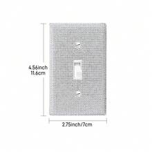 CILIA 1/5pcs Movable Lamp Switch Or Dual Socket Bright Silver Crystal Wall Plate Cover, Decorative Shiny Crystal Switch Cover Wall Plate - White Rhinestones - View 10