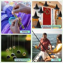 - Alambre de pesca para colgar, cuerda transparente, lnea de monofilamento fuerte para colgar decoraciones y manualidades - 0,3 mm, 15 libras - Ver 3