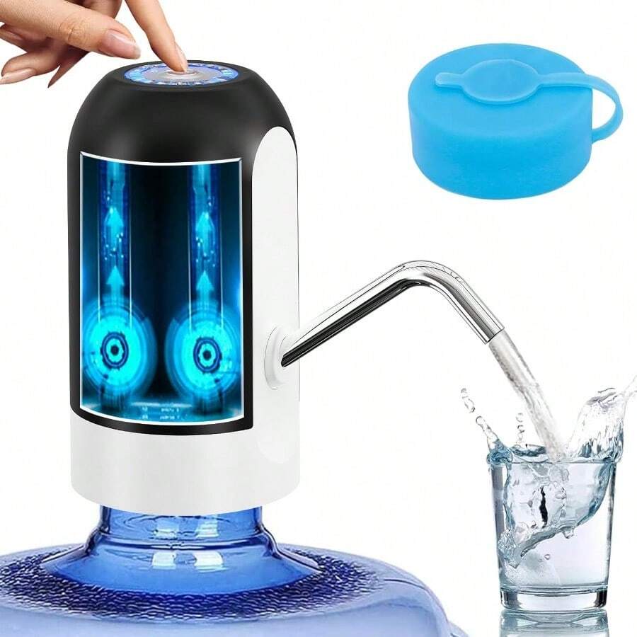WSXC Water Dispenser For 5 Gallon Bottle Portable USB Charging Electric Water Pump Drinking Water Jug Pump For Home Kitchen Living Room Office Camping Universal For 3-5 Gallon Black - màu đen - Xem 1