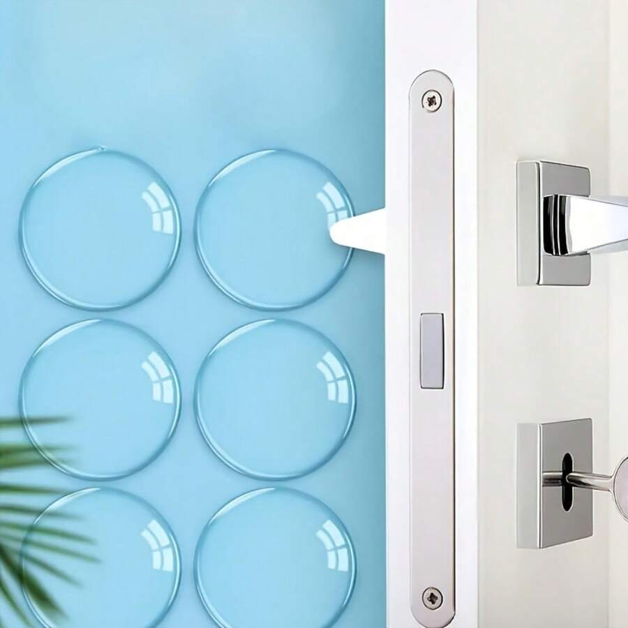 6 sztuk przezroczystych gumowych paneli na drzwi – samoprzylepne ochraniacze ścienne, ograniczniki trzaskania drzwi do ochrony domu, łatwe w montażu, transparentne, odpowiednie do drzwi, okien i blatów, ochrona drzwi – transparentne – panele samoprzylepne, panele drzwiowe, podkładki na drzwi, samoprzylepne panele gumowe, samoprzylepne ochraniacze ścienne, podkładki samoprzylepne, uchwyty, które nie rysują ściany podczas użytkowania - Wielokolorowe - Zobacz 1
