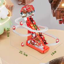 儿童玩具、圣诞老人礼物、组装玩具、电动轨道、爬楼梯、灯光音乐玩具、拼图、儿童圣诞礼物 - 彩色 - 查看 9