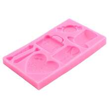 Father's Day Fondant Molds Watch T-Shirt Tie Hat Briefcase Pattern Silicone Mold For Cake Decorating Cupcake Topper Chocolate Candy Gum Paste Polymer Clay,StyleD - StyleD - 查看 6