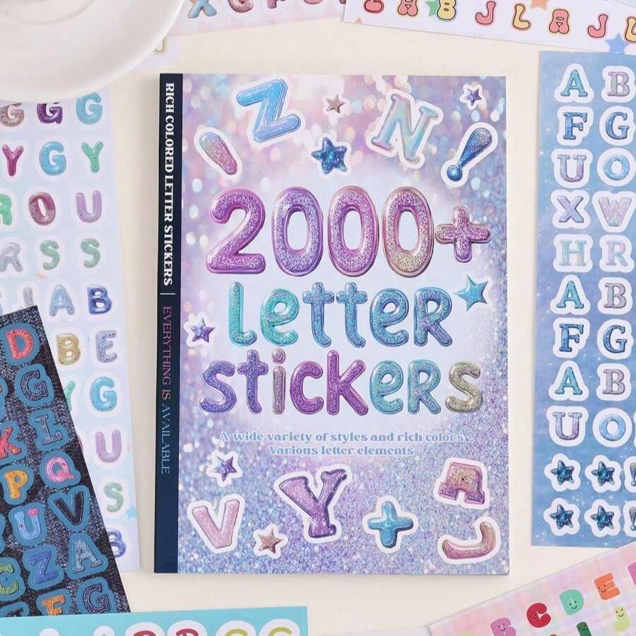 PAGEMORE 2000+ Pcs Alphabet Sticker For Journaling,Fun &Amp; Colorful Craft Letter Stickers For Junk Journal, Scrapbooking Supplies, Ideal DIY Decorative Gift For Women Teen Girls - ColorD - 查看 1