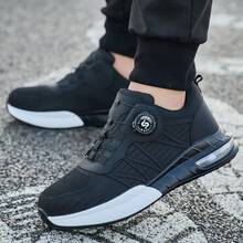 New Breathable Steel Toe Cap Shoes For Men And Women, Anti-Smashing And Anti-Piercing Work Shoes, Lightweight And Fashionable - Black - View 7