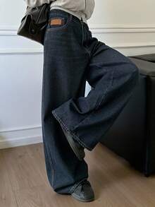 Livesso Tall Women's Straight Leg Casual Jeans - Dark Wash - View 5