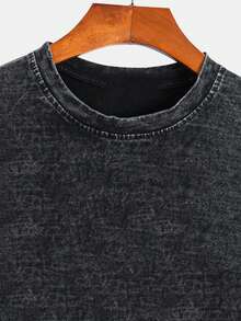 Men's Vintage Washed Loose Fit Crewneck Long Sleeve Hoodie, Spring Autumn