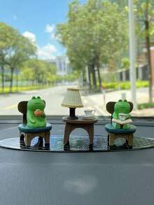 Gentle And Warm Cute Frog Figurine, Suitable For Home, Bedroom, Office And Living Room Decor, Also Can Be Used As Birthday Gift - Multicolor - View 11