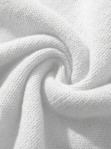 LUBI Basic Loose Fit V-Neck Cardigan, Relaxed Oversized Design, Soft Knit Fabric, Solid Color, Cozy Atmosphere, Suitable For Casual, Commute, Afternoon Tea, Travel, Women, Valentine's Day, New Year - White - View 7