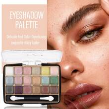 New 18-Color Eyeshadow Palette Built-In Double-Headed Brush Two-In-One Matte Pearlescent Eyeshadow Palette Inner Material Upgrade Long-Lasting Non-Fading Is A Perfect Christmas Gift, The Best Gift For Friends - 03# - 查看 2