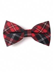 1pc Men's Asymmetrical Striped Pattern Clip-On Bow Tie, Suitable For Casual Wear And Parties - Stripe - View 7