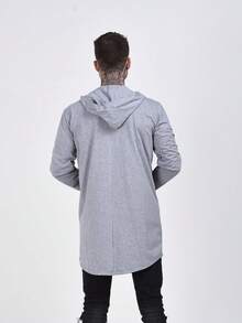 Men's Cardigan Coat/Overcoat/Winter Jacket - Grey - View 4