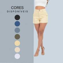 MILLE MODAS WOMEN'S CARGO JEANS SHORTS - Yellow - View 7