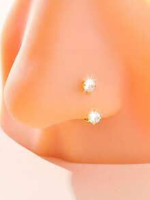 1 Piece Stainless Steel Gem NoseHoop: Sleek, Durable & Subtly Bold – Masculine Minimalist Style For The Modern Guy