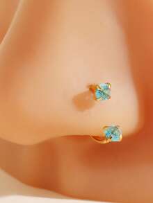 1 Piece Stainless Steel Gem NoseHoop: Sleek, Durable & Subtly Bold – Masculine Minimalist Style For The Modern Guy