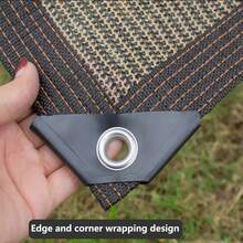 1件装户外遮阳网，便携式隐私网，带孔眼和支撑带，采用耐用高密度聚乙烯材料，适用于门廊、露台、花园、后院、凉棚、泳池边、野餐、露营、徒步旅行等户外场所。 - 彩色 - 查看 3